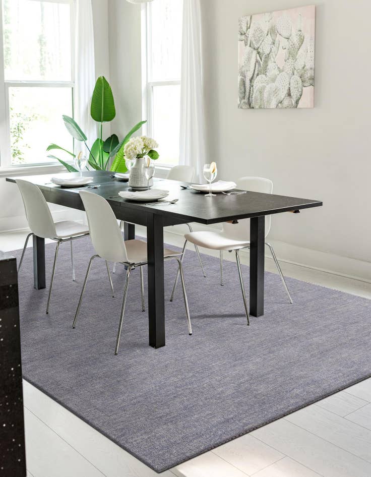 Detail image of  3' 3 x 5' 3  Hand Knotted Solid Gabbeh Wool Rug