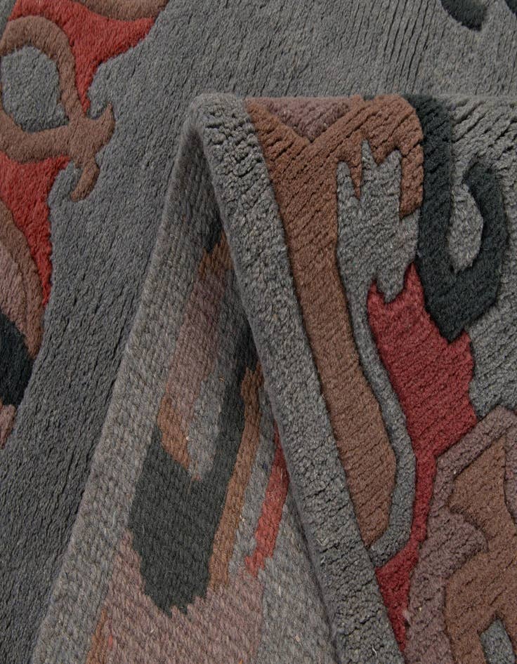 Detail image of  4' x 5' 10  Hand Knotted Tibet Wool Rug