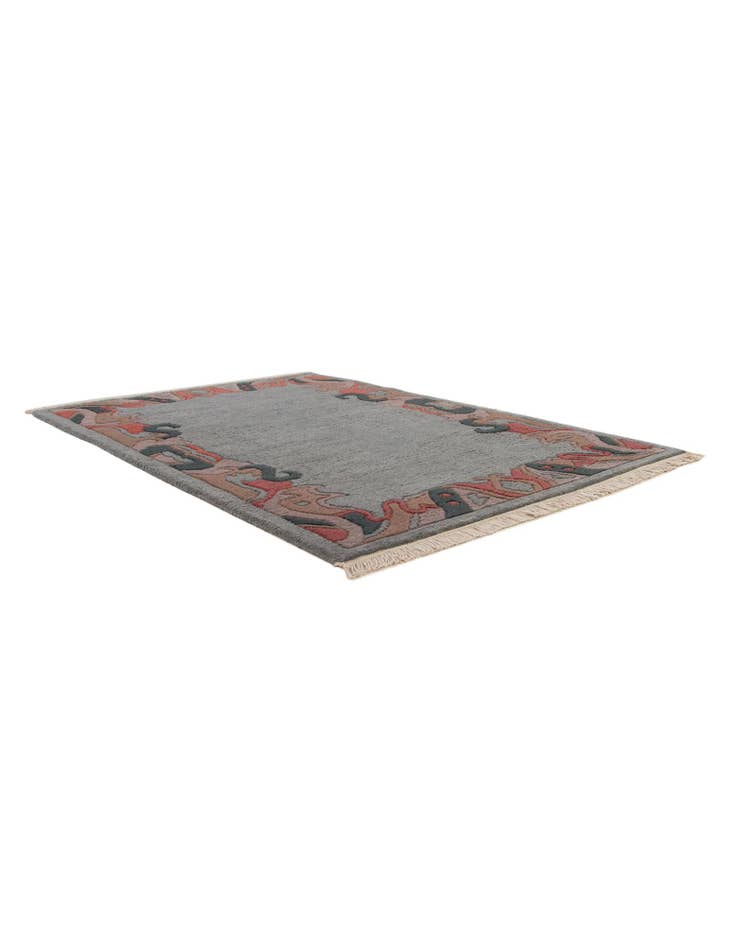 Detail image of  4' x 5' 10  Hand Knotted Tibet Wool Rug