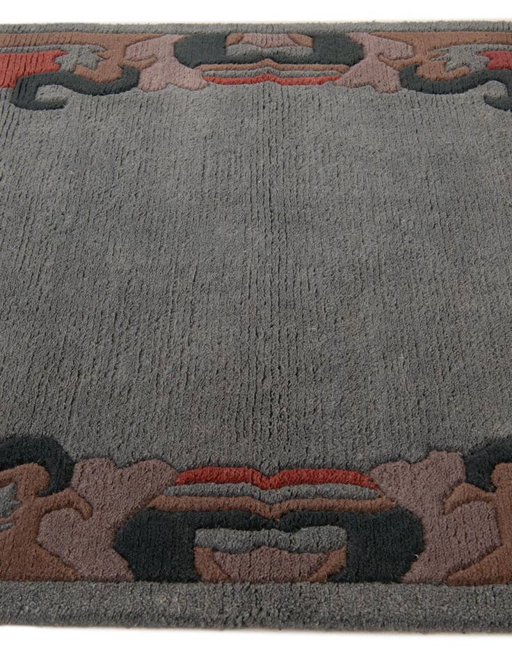 Detail image of  4' x 5' 10  Hand Knotted Tibet Wool Rug