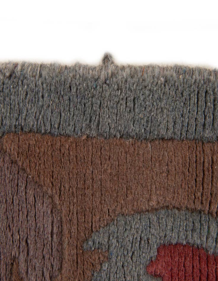 Detail image of  4' x 5' 10  Hand Knotted Tibet Wool Rug