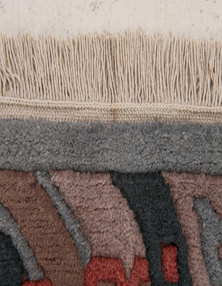 Detail image of  4' x 5' 10  Hand Knotted Tibet Wool Rug