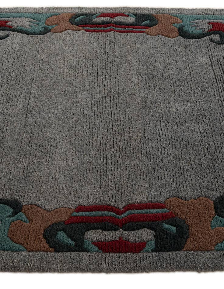 Detail image of  4' 3 x 6' 1  Hand Knotted Tibet Wool Rug
