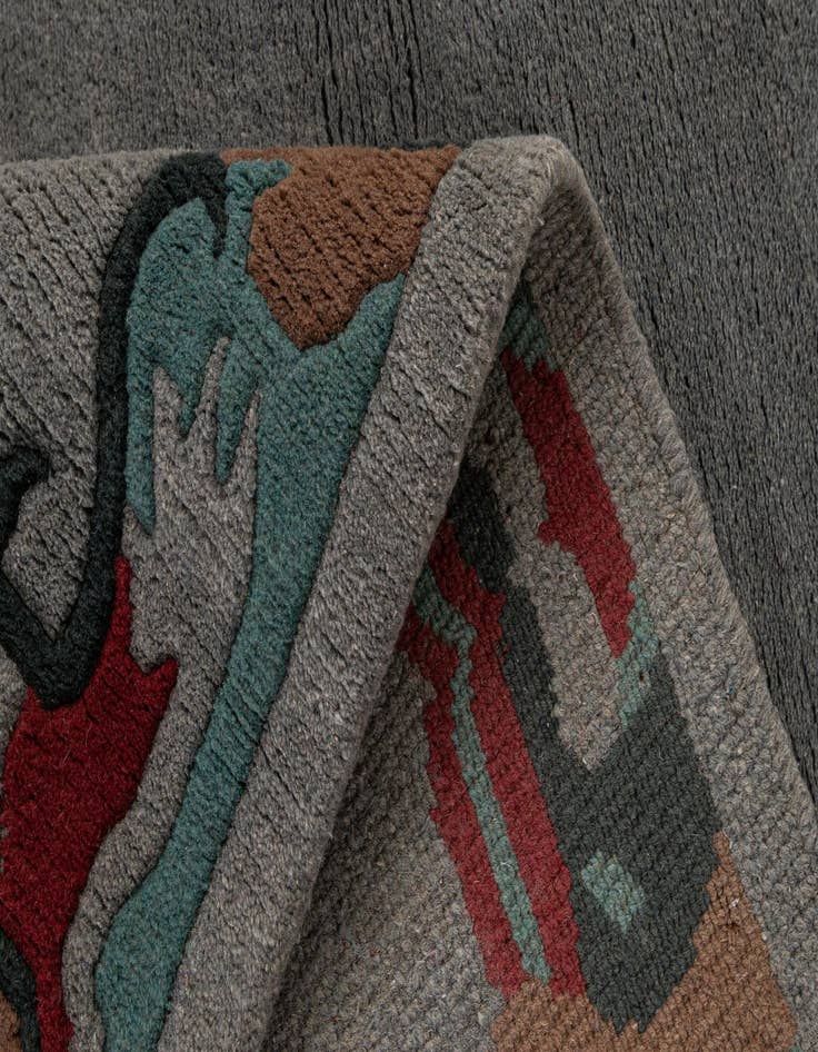 Detail image of  4' 3 x 6' 1  Hand Knotted Tibet Wool Rug