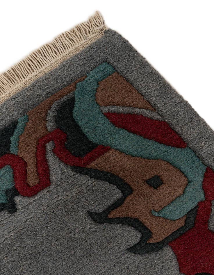 Detail image of  4' 3 x 6' 1  Hand Knotted Tibet Wool Rug
