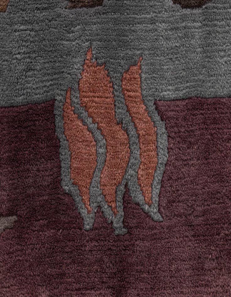 Detail image of  5' 9 x 7' 8  Hand Knotted Tibet Wool Rug