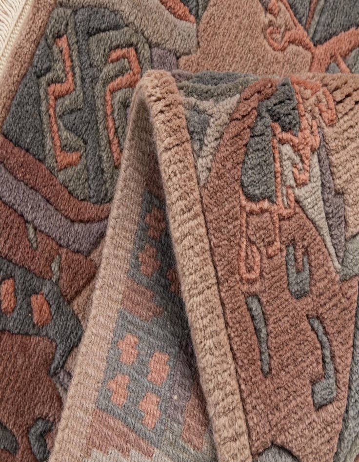 Detail image of  2' 1 x 3'  Hand Knotted Tibet Wool Rug