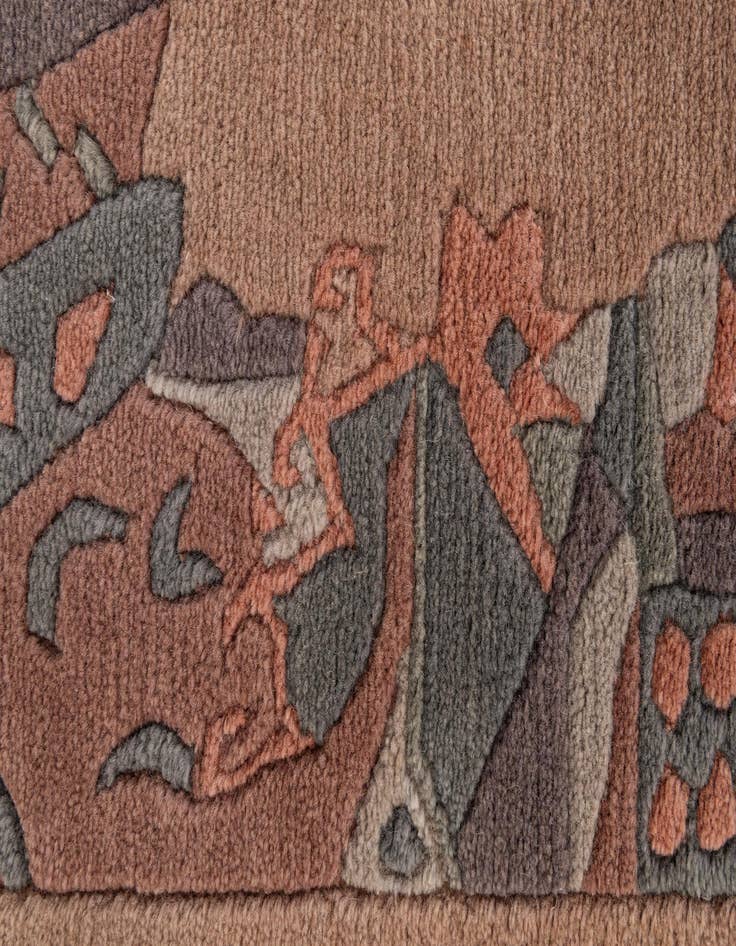 Detail image of  2' 1 x 3'  Hand Knotted Tibet Wool Rug