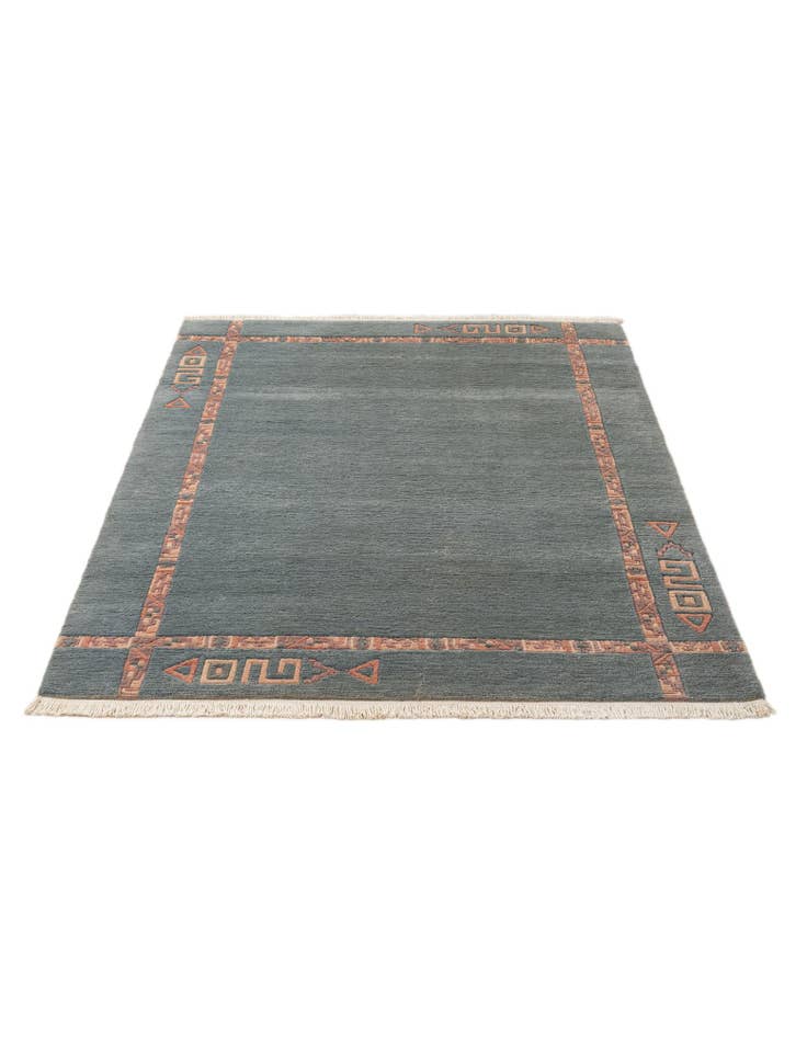 Detail image of  4' 2 x 5' 10  Hand Knotted Tibet Wool Rug