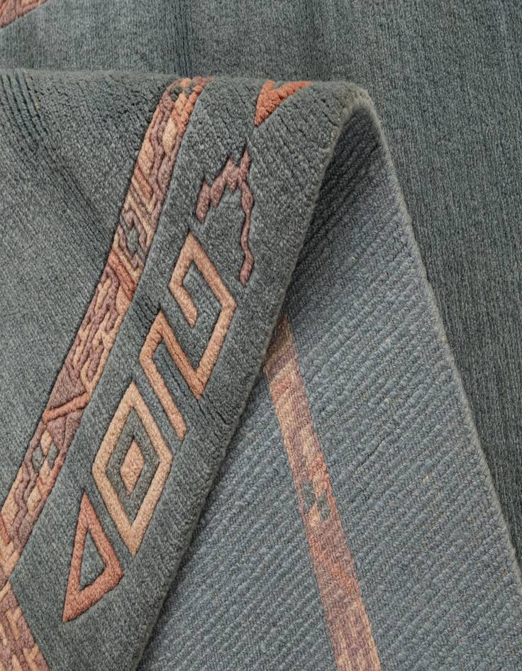 Detail image of  4' 2 x 5' 10  Hand Knotted Tibet Wool Rug