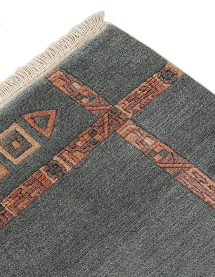 Detail image of  4' 2 x 5' 10  Hand Knotted Tibet Wool Rug