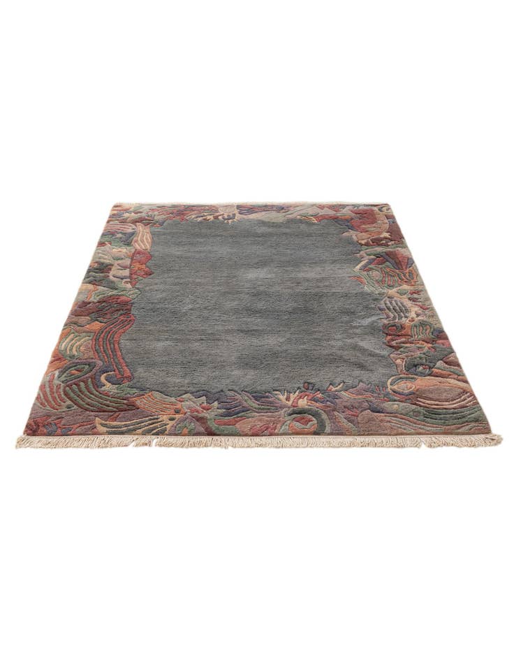 Detail image of  4' 3 x 5' 10  Hand Knotted Tibet Wool Rug