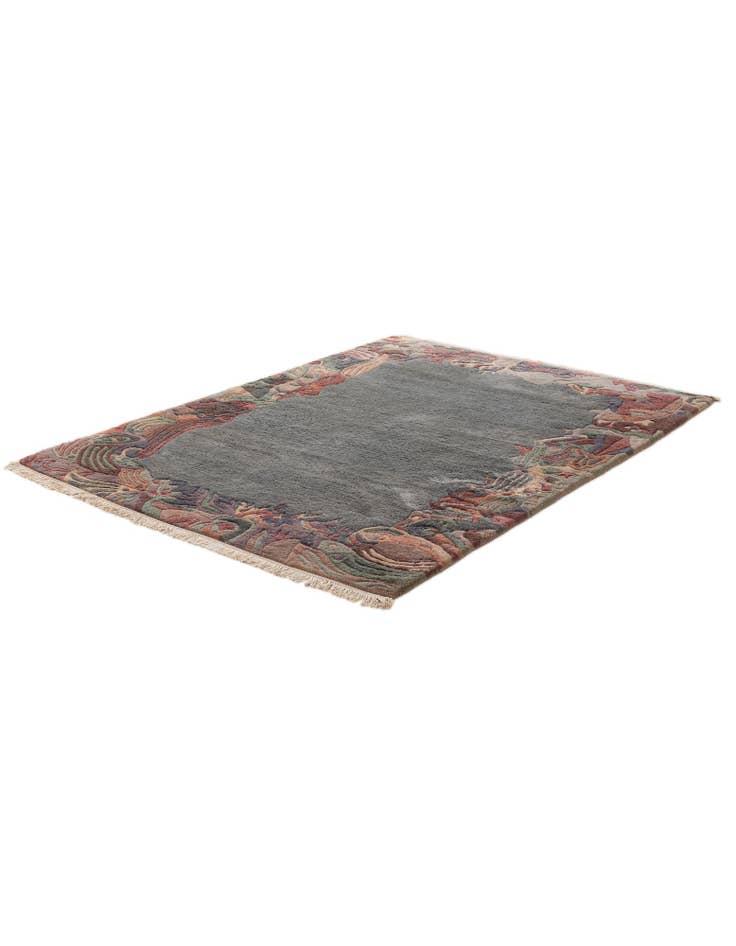 Detail image of  4' 3 x 5' 10  Hand Knotted Tibet Wool Rug