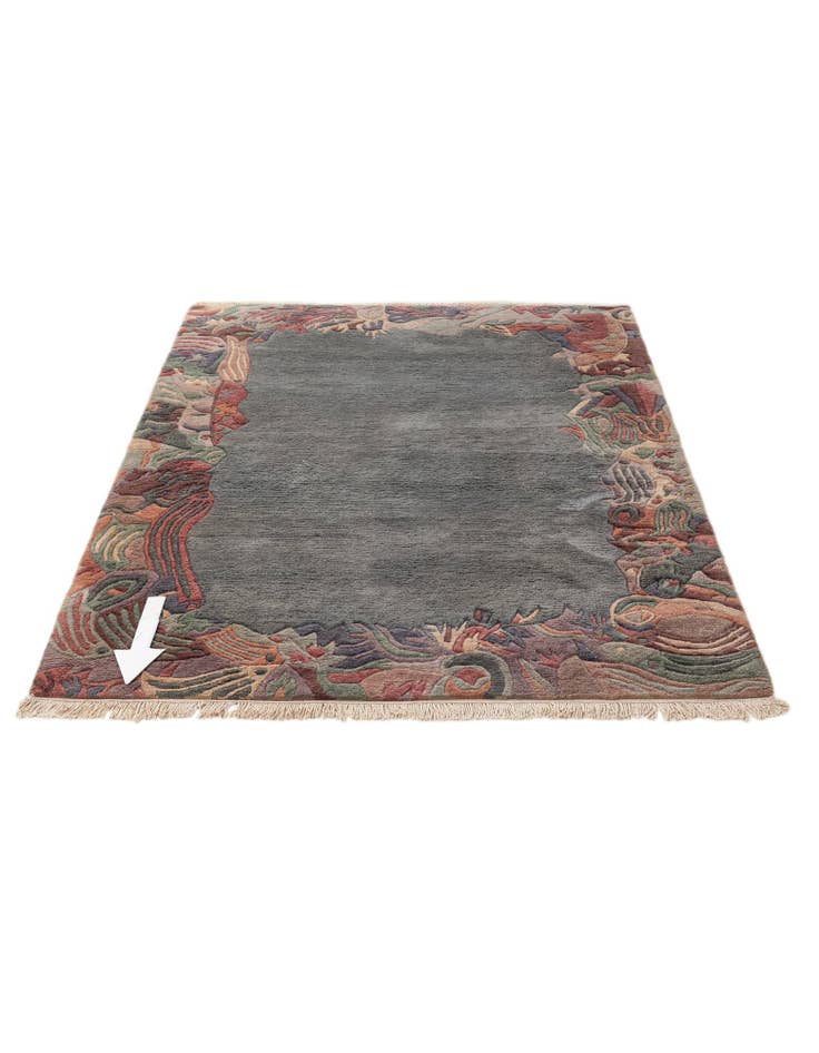 Detail image of  4' 3 x 5' 10  Hand Knotted Tibet Wool Rug