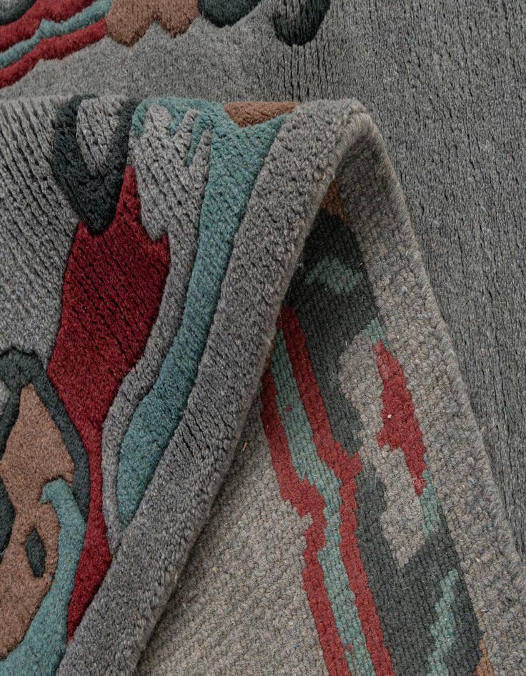 Detail image of  4' 2 x 5' 11  Hand Knotted Tibet Wool Rug