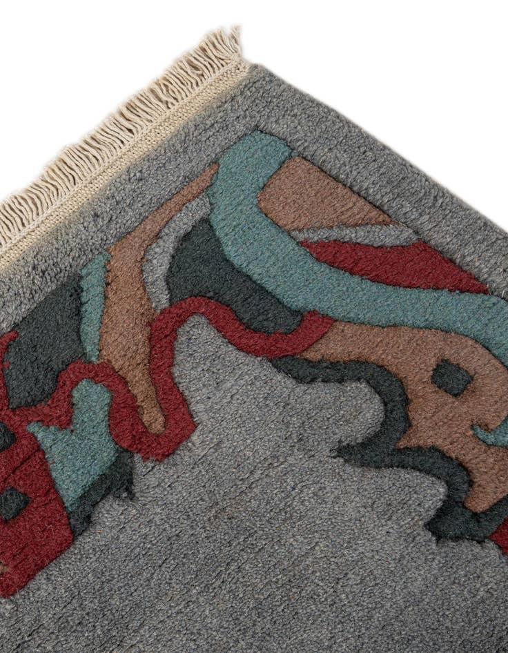 Detail image of  4' 2 x 5' 11  Hand Knotted Tibet Wool Rug