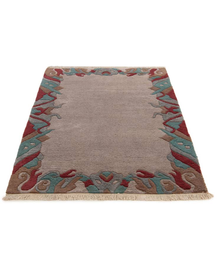 Detail image of  4' 1 x 5' 10  Hand Knotted Tibet Wool Rug