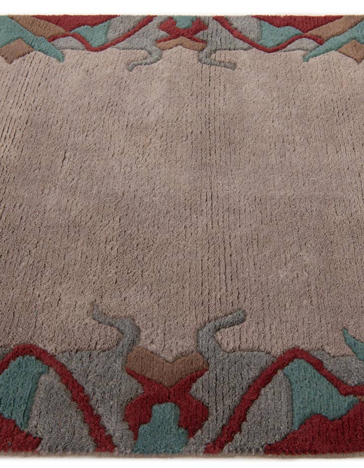 Detail image of  4' 1 x 5' 10  Hand Knotted Tibet Wool Rug