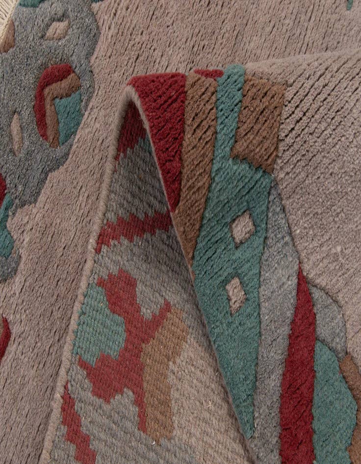 Detail image of  4' 1 x 5' 10  Hand Knotted Tibet Wool Rug