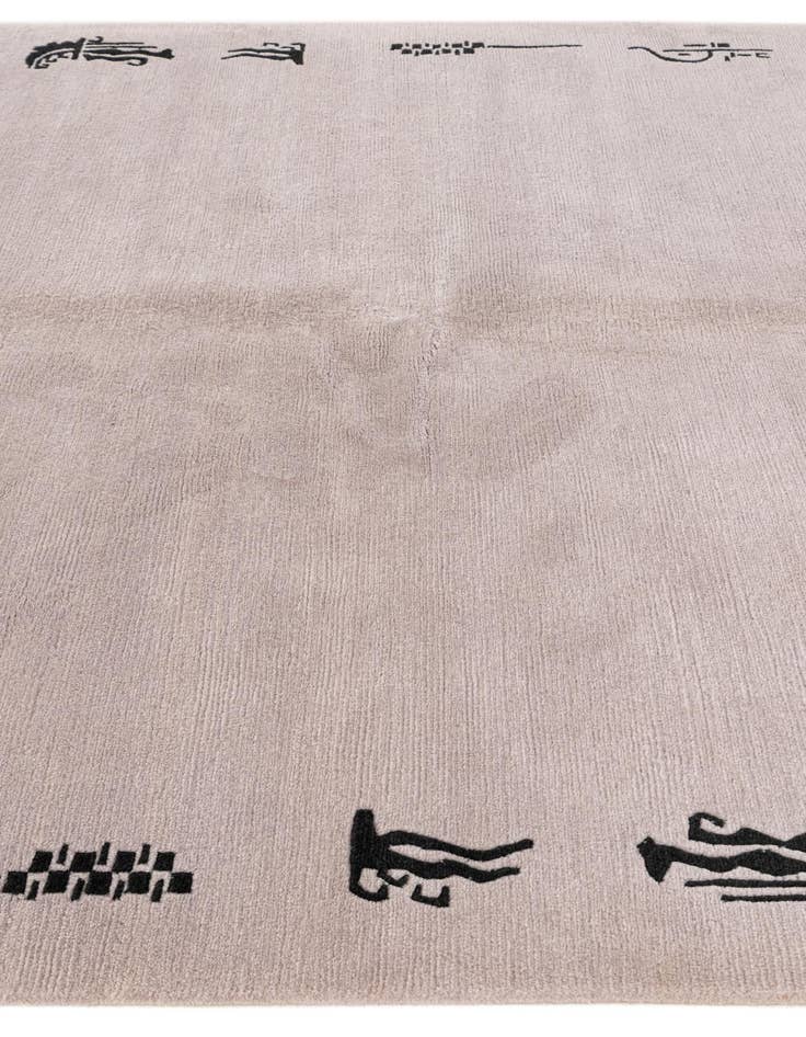 Detail image of  5' 7 x 7' 5  Hand Knotted Tibet Wool Rug