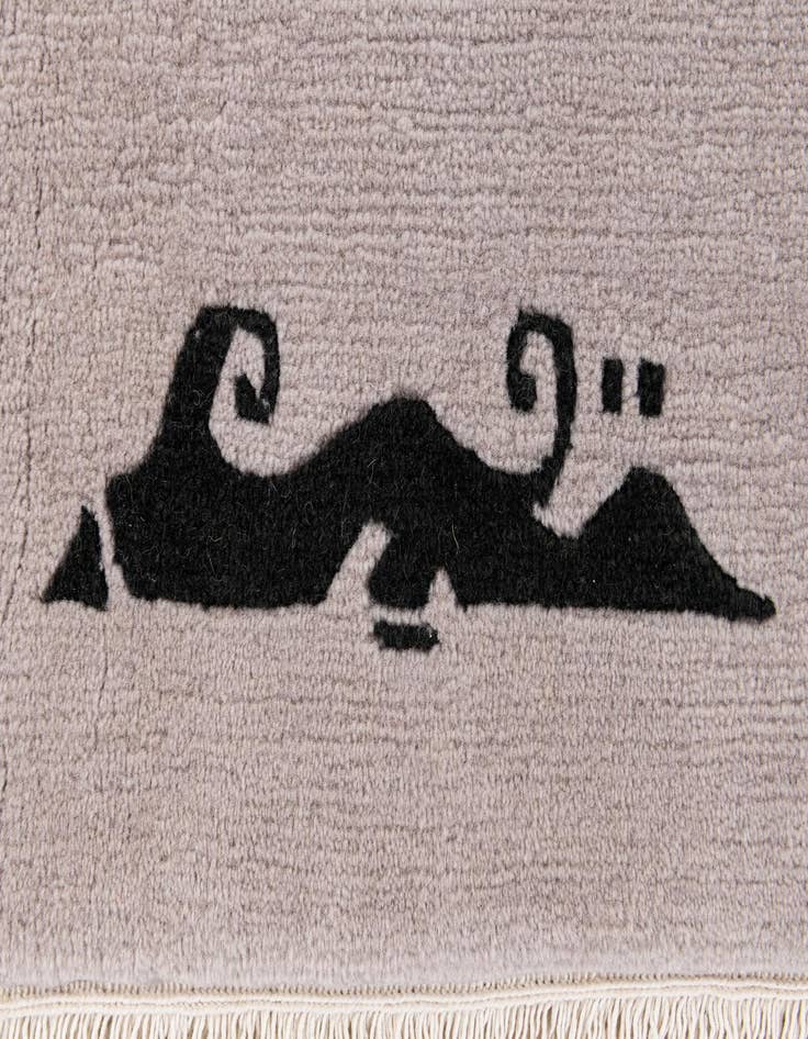 Detail image of  5' 7 x 7' 5  Hand Knotted Tibet Wool Rug