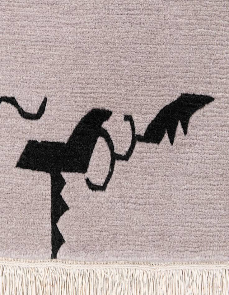 Detail image of  5' 7 x 7' 5  Hand Knotted Tibet Wool Rug