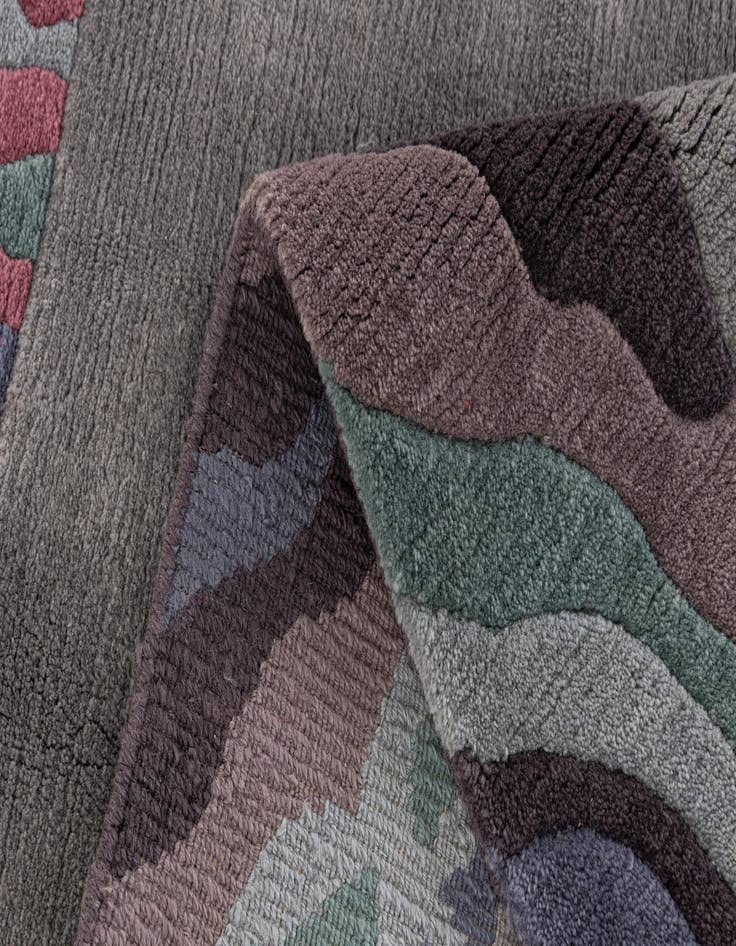 Detail image of  4' 9 x 6' 6  Hand Knotted Tibet Wool Rug