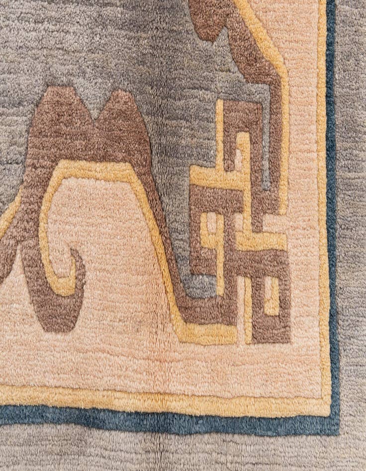 Detail image of  6' 7 x 9' 7  Hand Knotted Tibet Wool Rug