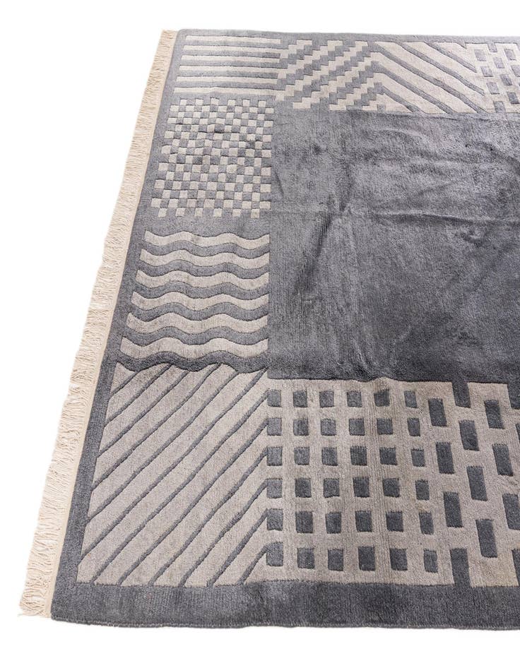 Detail image of  6' 8 x 9' 10  Hand Knotted Tibet Wool Rug