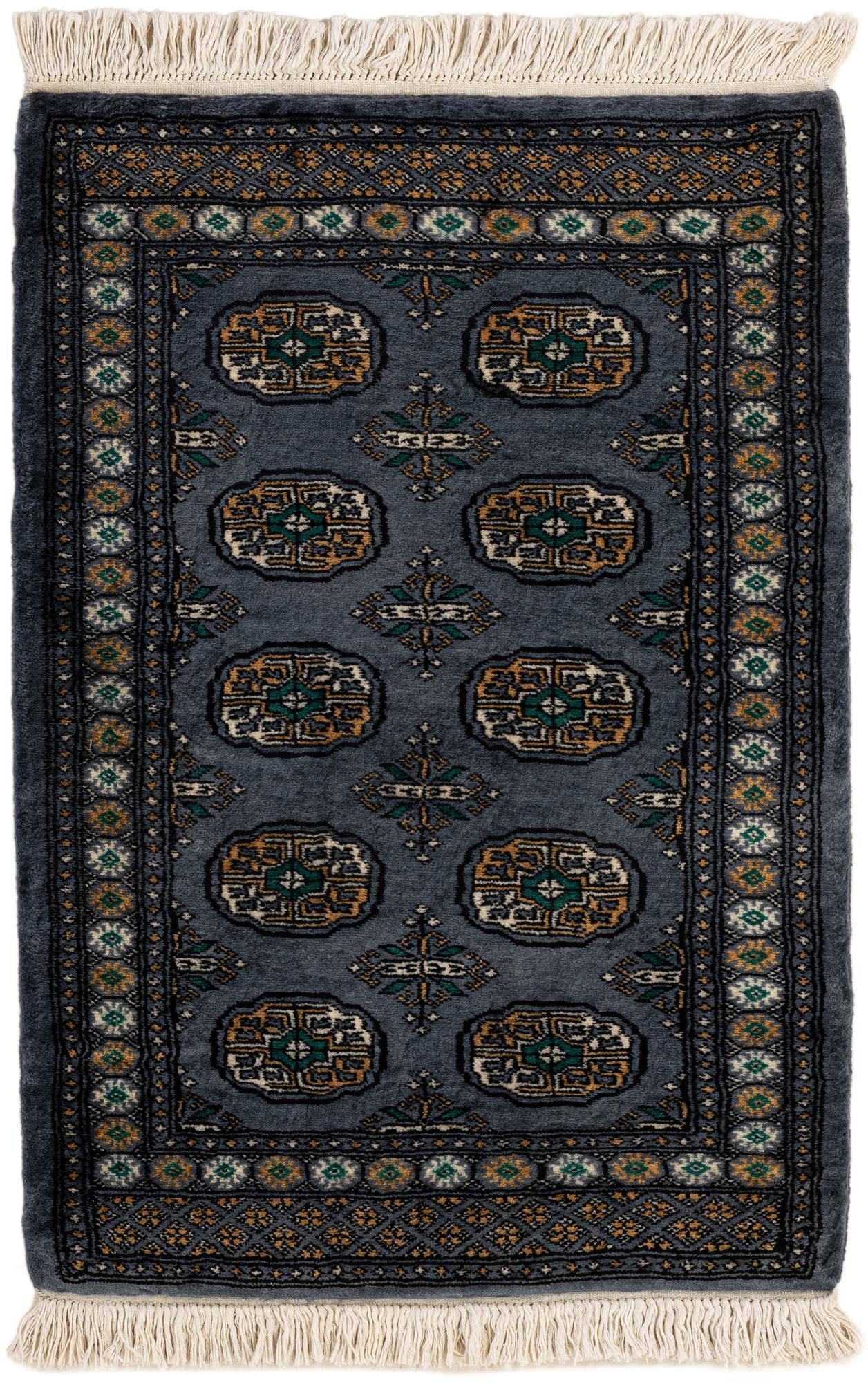  2' 8 x 4' 1  Hand Knotted Torkaman Wool Rug