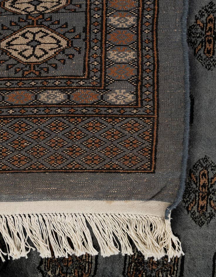 Detail image of  7' 6 x 9' 8  Hand Knotted Torkaman Persian Wool Rug