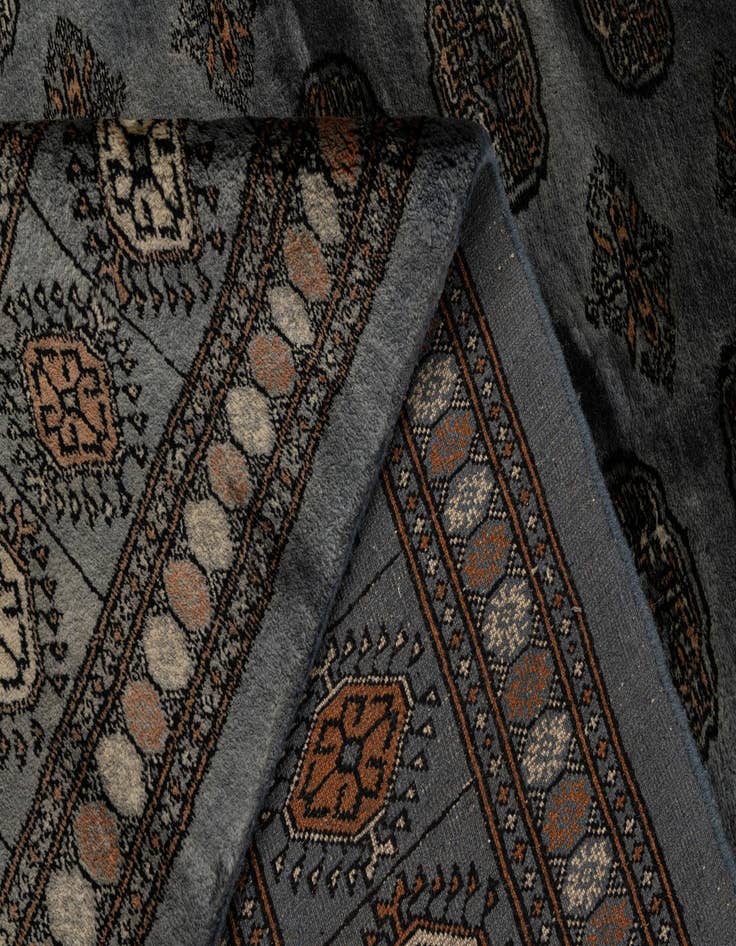 Detail image of  7' 6 x 9' 8  Hand Knotted Torkaman Persian Wool Rug