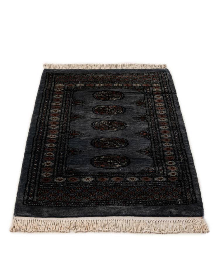 Detail image of  2' 8 x 4' 5  Hand Knotted Torkaman Persian Wool Rug