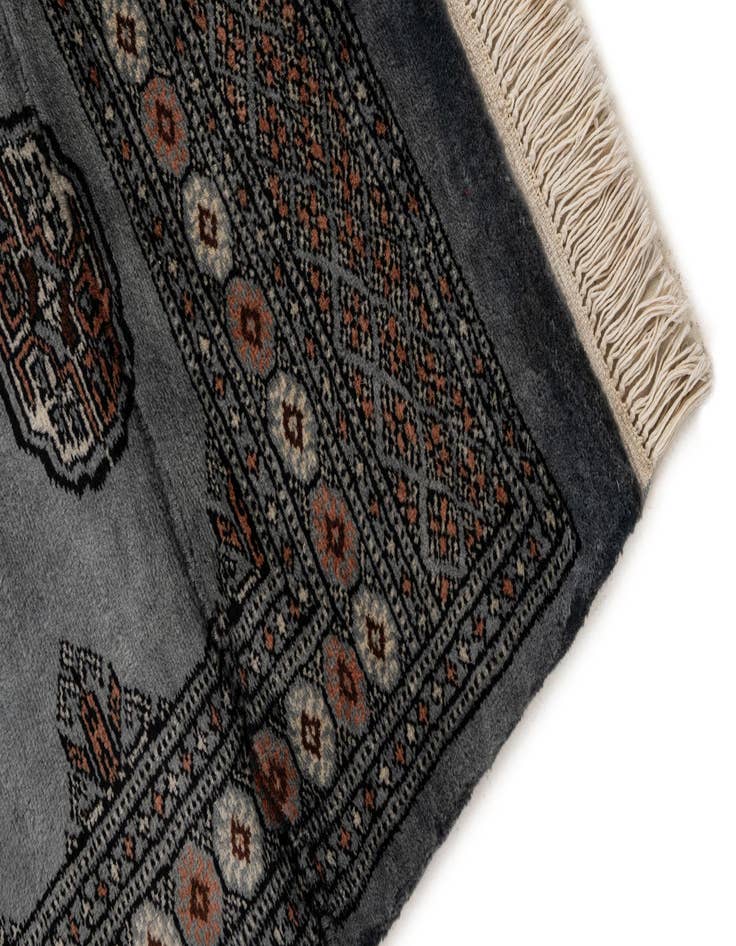 Detail image of  2' 8 x 4' 5  Hand Knotted Torkaman Persian Wool Rug