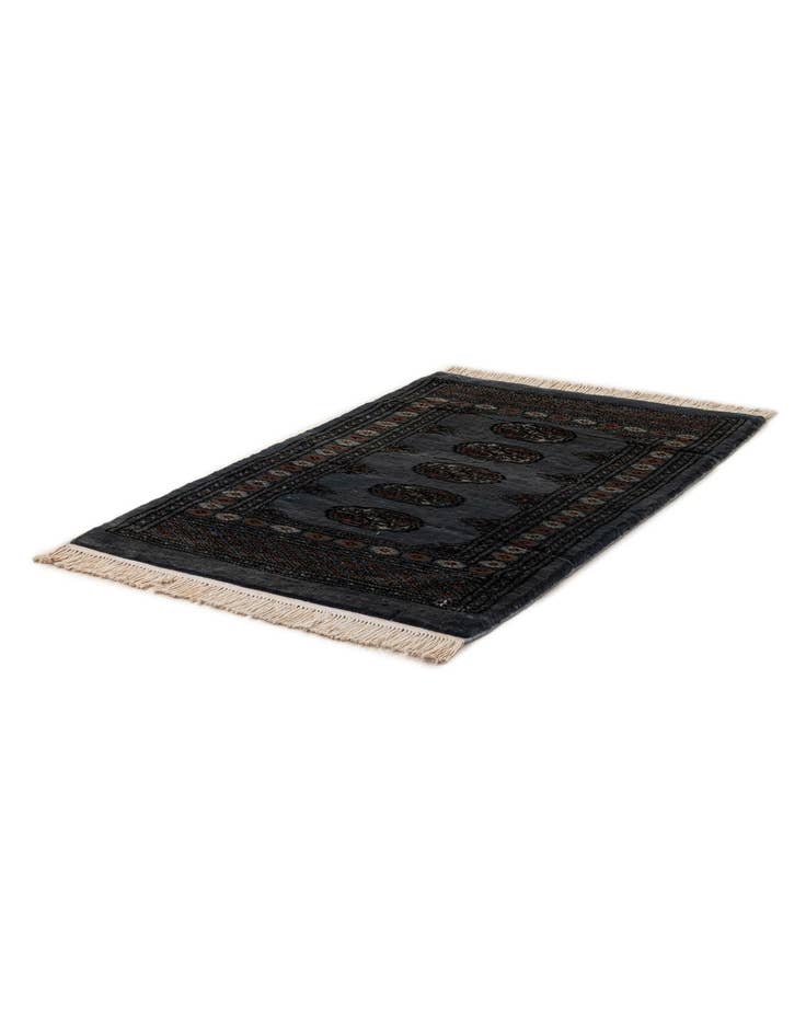 Detail image of  2' 8 x 4' 5  Hand Knotted Torkaman Persian Wool Rug