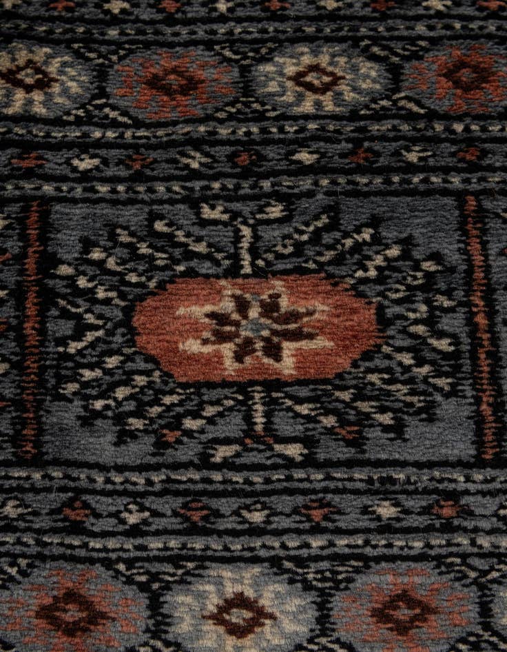 Detail image of  7' 3 x 9' 5  Hand Knotted Torkaman Persian Wool Rug