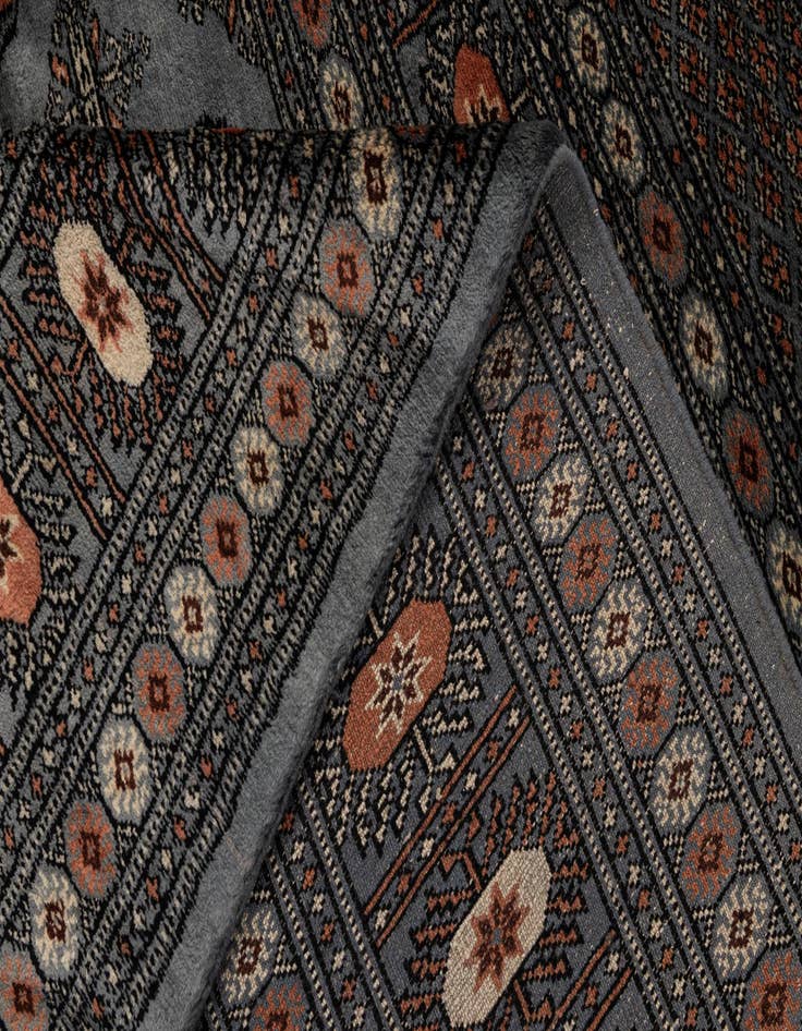 Detail image of  7' 3 x 9' 5  Hand Knotted Torkaman Persian Wool Rug