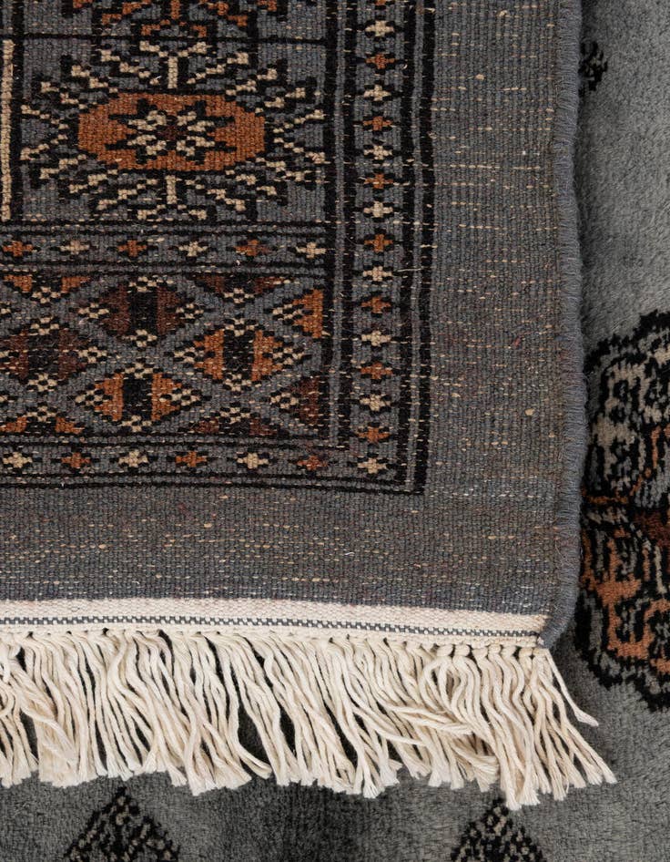 Detail image of  4' 3 x 6'  Hand Knotted Torkaman Persian Wool Rug