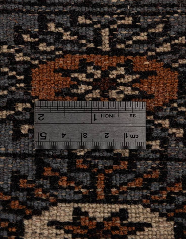 Detail image of  4' 3 x 6'  Hand Knotted Torkaman Persian Wool Rug