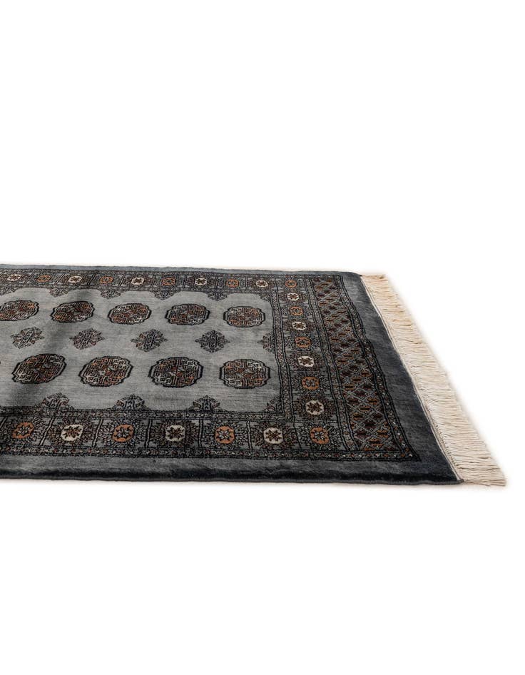 Detail image of  4' 3 x 6'  Hand Knotted Torkaman Persian Wool Rug