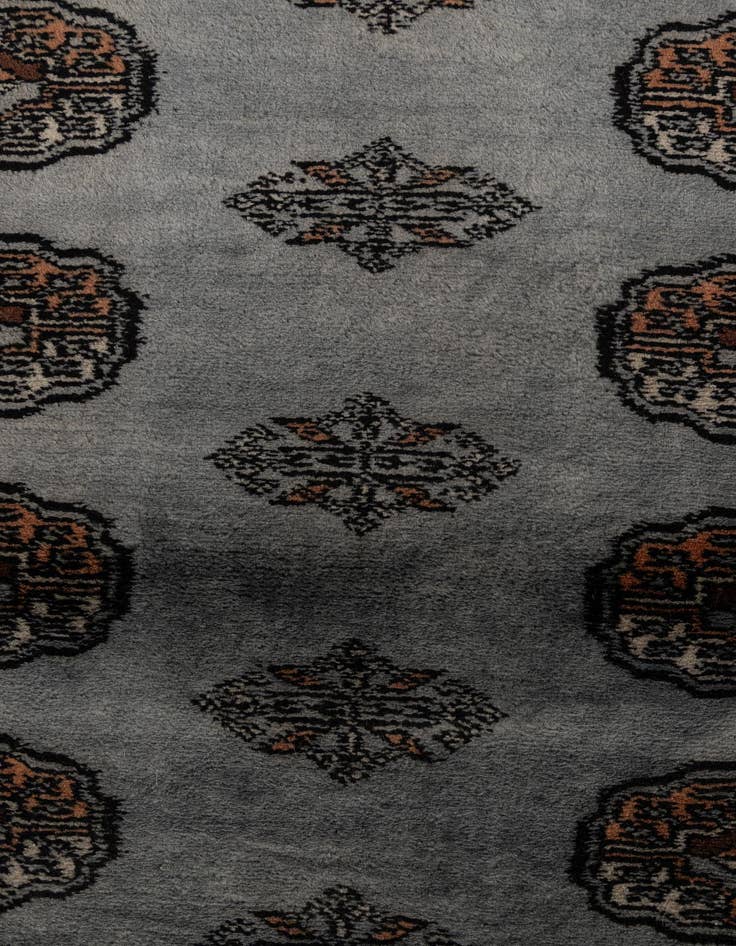 Detail image of  4' 3 x 6'  Hand Knotted Torkaman Persian Wool Rug