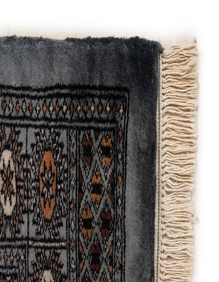 Detail image of  4' 3 x 6'  Hand Knotted Torkaman Persian Wool Rug