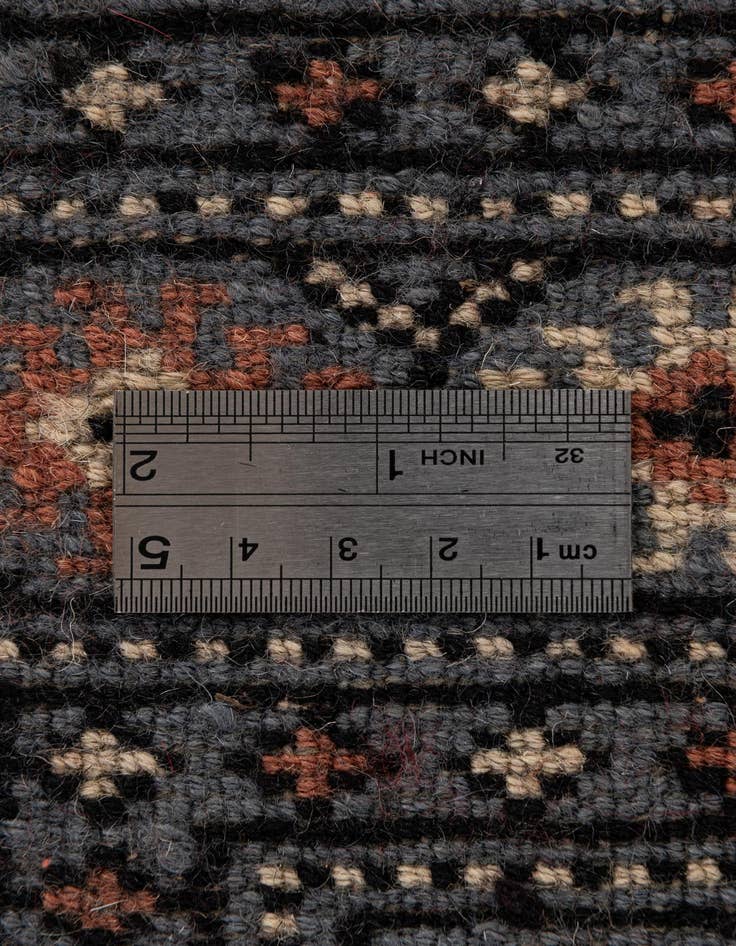 Detail image of  4' 3 x 6' 8  Hand Knotted Torkaman Persian Wool Rug