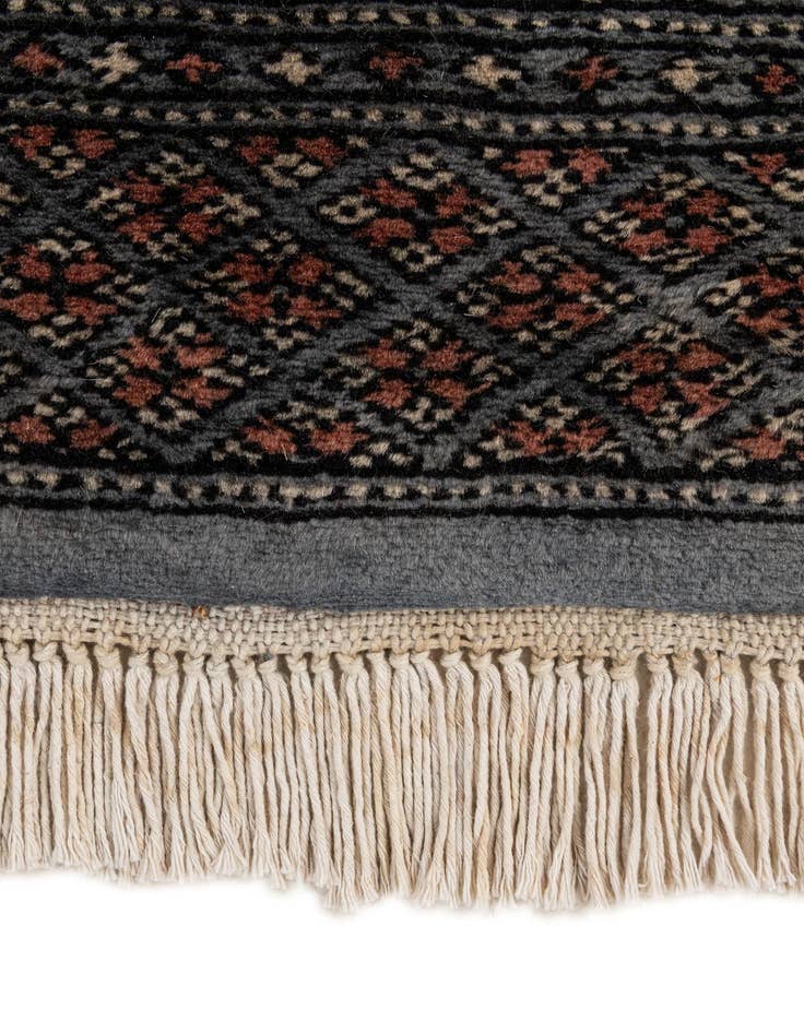 Detail image of  4' 3 x 6' 8  Hand Knotted Torkaman Persian Wool Rug