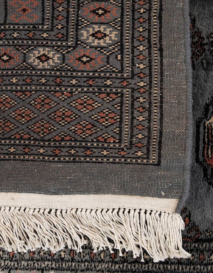 Detail image of  4' 2 x 6' 3  Hand Knotted Torkaman Persian Wool Rug