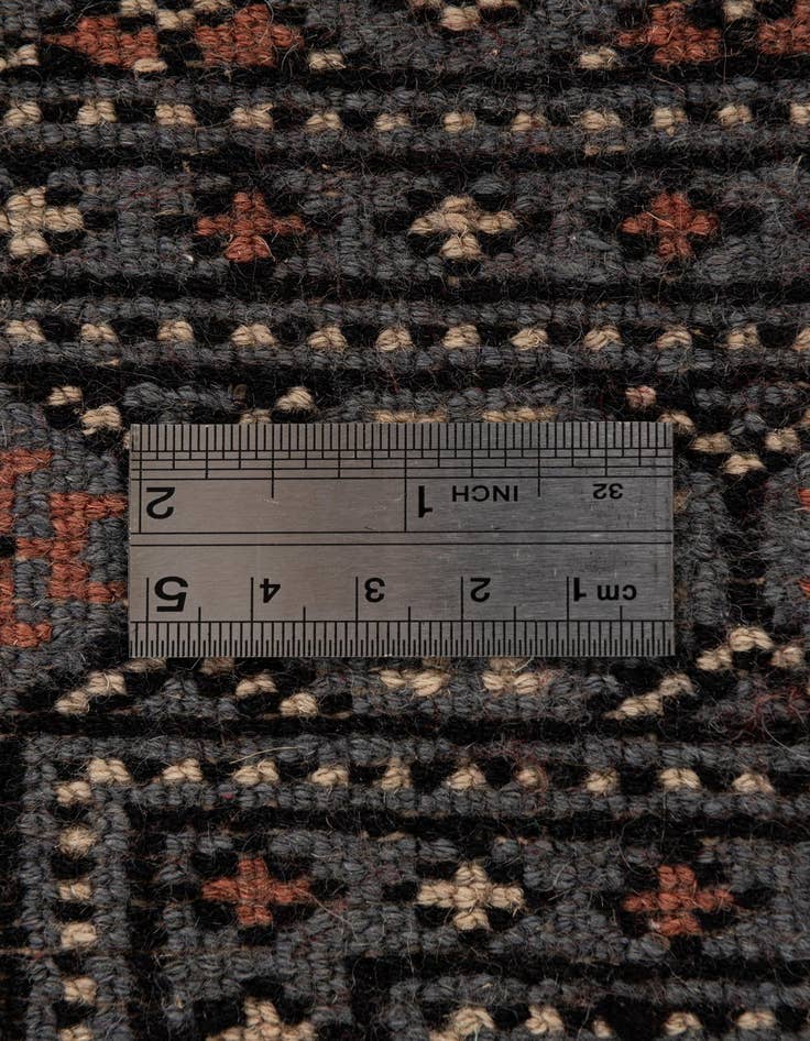 Detail image of  4' 2 x 6' 3  Hand Knotted Torkaman Persian Wool Rug