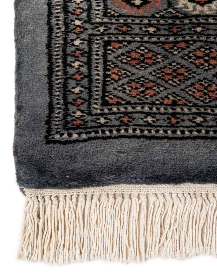 Detail image of  4' 2 x 6' 3  Hand Knotted Torkaman Persian Wool Rug