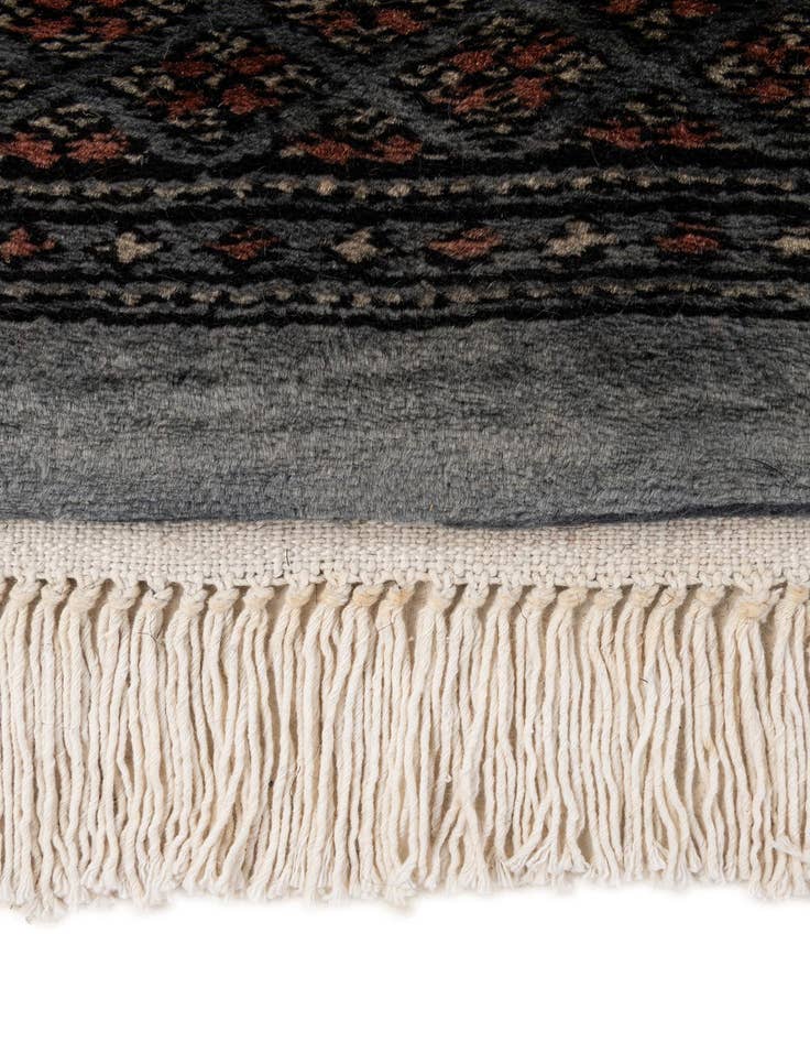 Detail image of  4' 2 x 6' 3  Hand Knotted Torkaman Persian Wool Rug