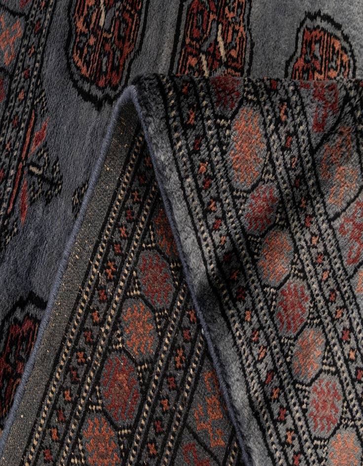 Detail image of  4' 1 x 5' 7  Hand Knotted Torkaman Persian Wool Rug