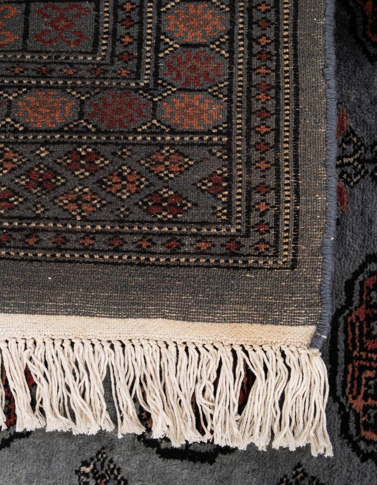 Detail image of  4' 1 x 5' 7  Hand Knotted Torkaman Persian Wool Rug